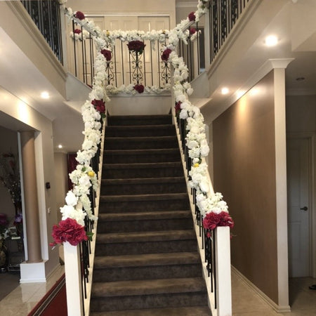 Floral arch peach tones 5 pce