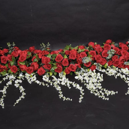 Floral runners red romance