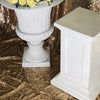 Vintage Urn and Pedestal - White