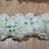 Floral Runner -1 m white