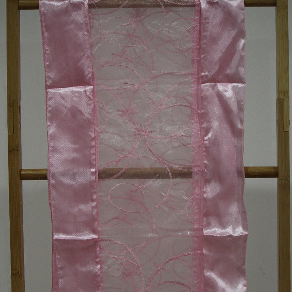 Table Runner -embroidery pink