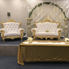 Sofa -Single Seater Gold and White