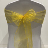 Organza Sash - Yellow