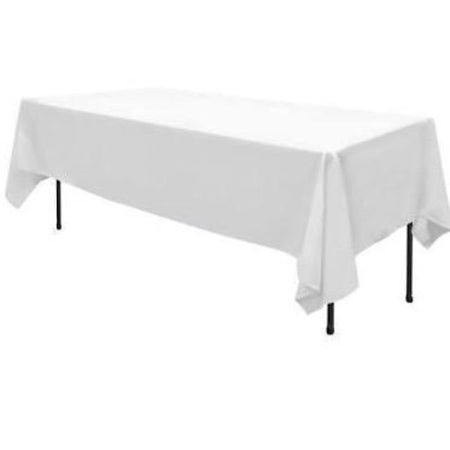 Tablecloth round-white satin or