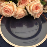 Charger plates- rimmed rose gold