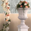 Floral centrepiece - Peach & Ivory