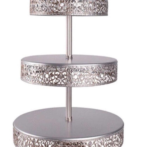 Cupcake Stand - Metallic Silver