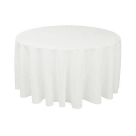 Tablecloth round-white satin or