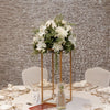 floral centrepiece white with greenery