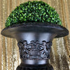 Vintage Urn and Pedestal - Black