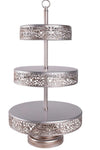 Cake stand -metallic silver