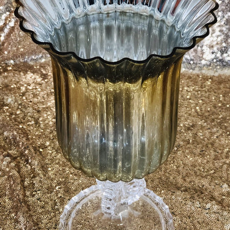 Trumpet Vase - Gold & Crystal