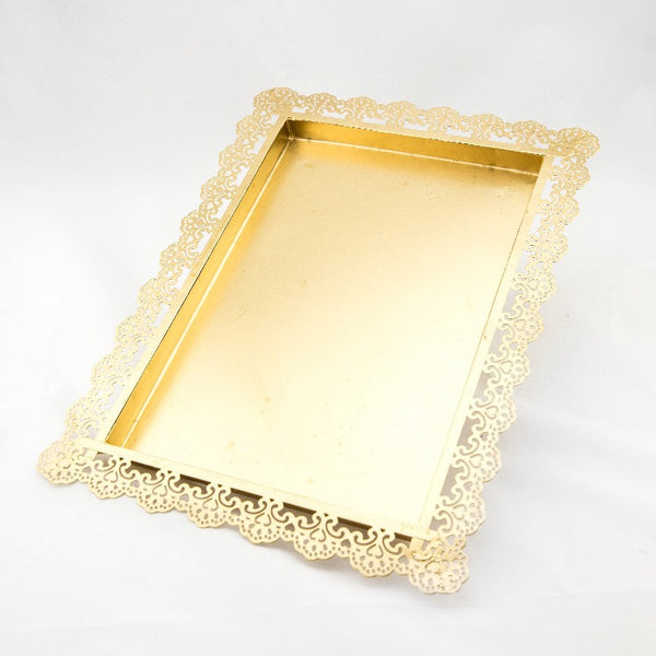 Tray gold lattice