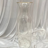 Carafe plastic  gold rimmed