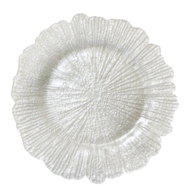 Charger Plate -exclusive Package - White pearl Coral