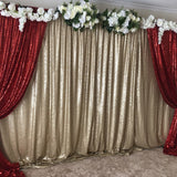 Curtain - Floral Gold & Red